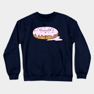 Melting Frosting Pink Donut with Sprinkles Crewneck Sweatshirt